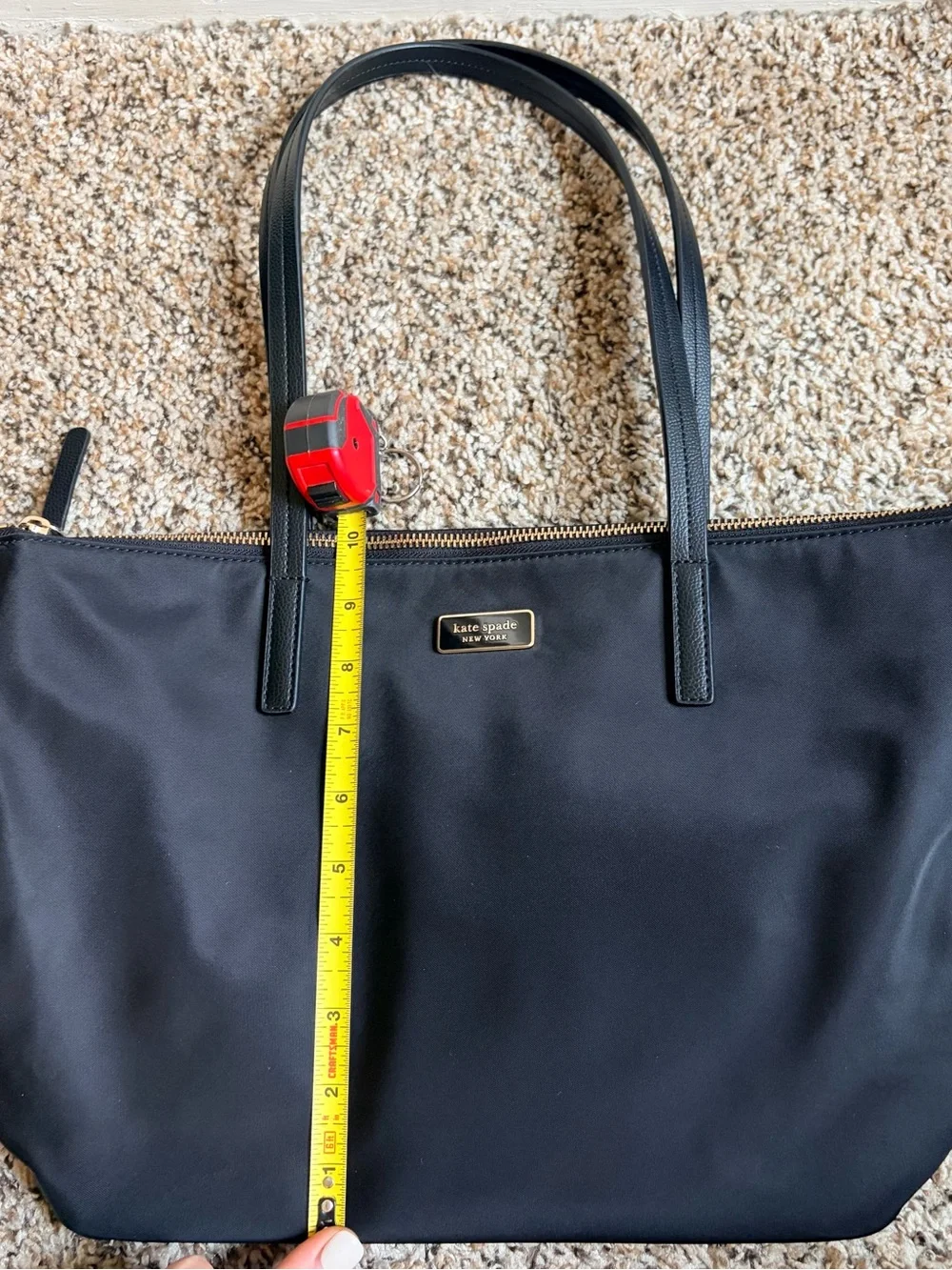 Kate Spade Outlet Hayden Top Zip Tote — Black Nylon